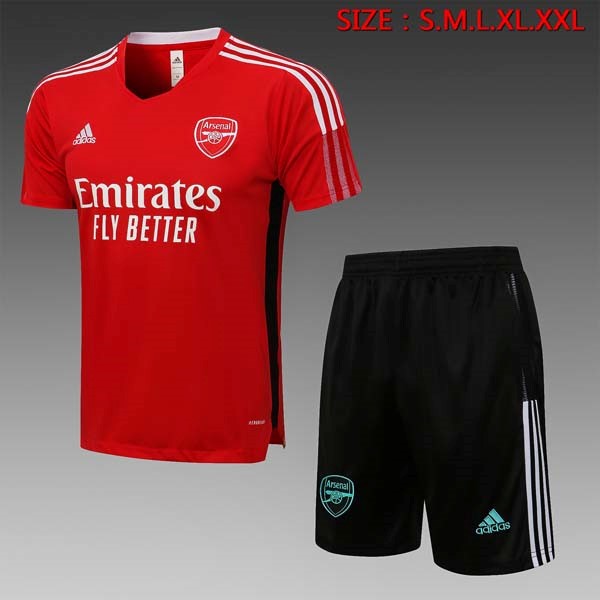 Entrenamiento Arsenal Conjunto Completo 2022 Rojo Negro